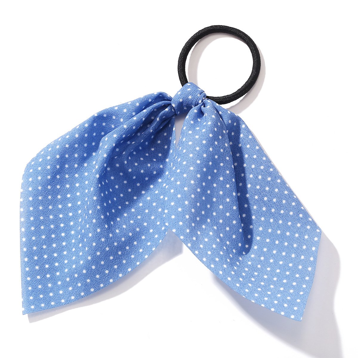 Wholesale blue creative retro French romantic small floral pure color hair rope JWE-HS-F312