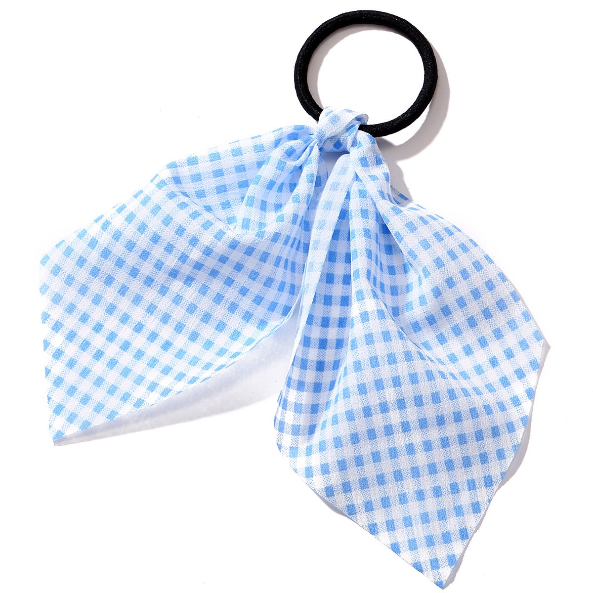 Wholesale blue creative retro French romantic small floral pure color hair rope JWE-HS-F312