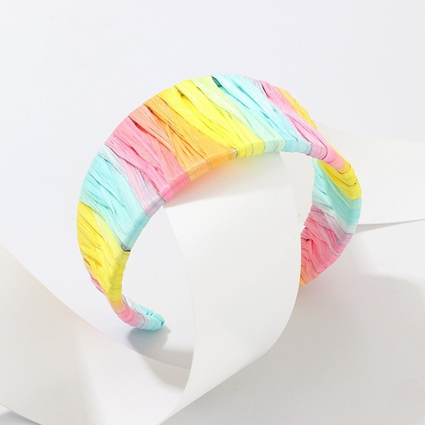 Wholesale bracelet color lafite grass hand-woven JWE-BT-e097