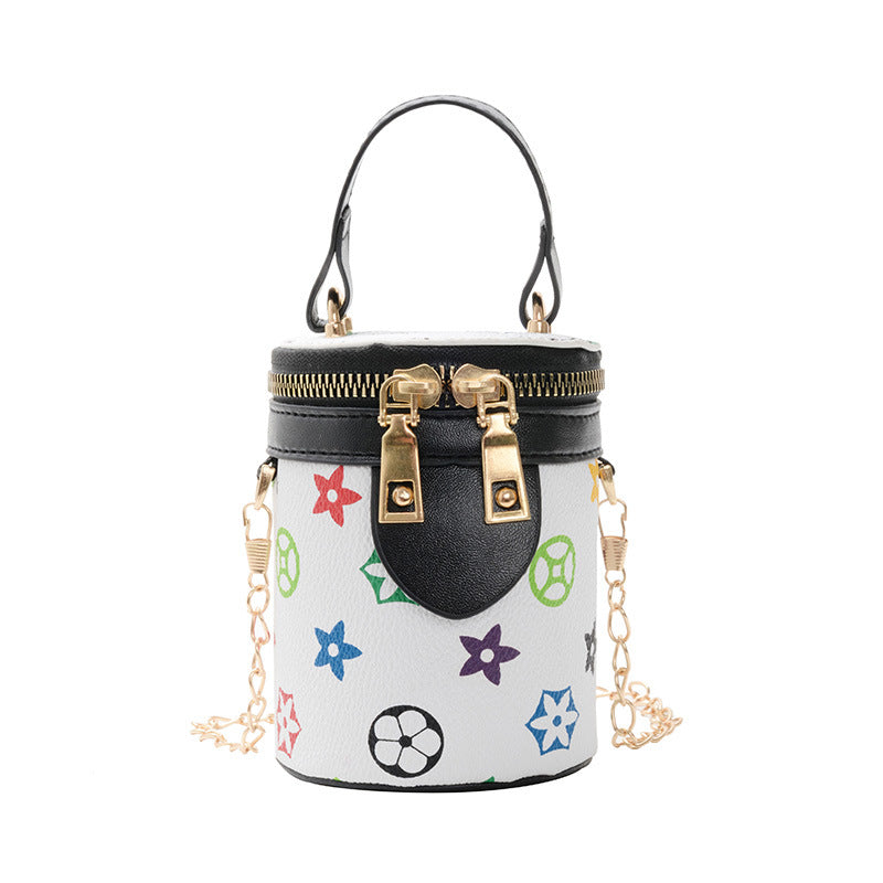 Wholesale Brown floral bucket bag PU leather Shoulder bags JWE-SD-KR001