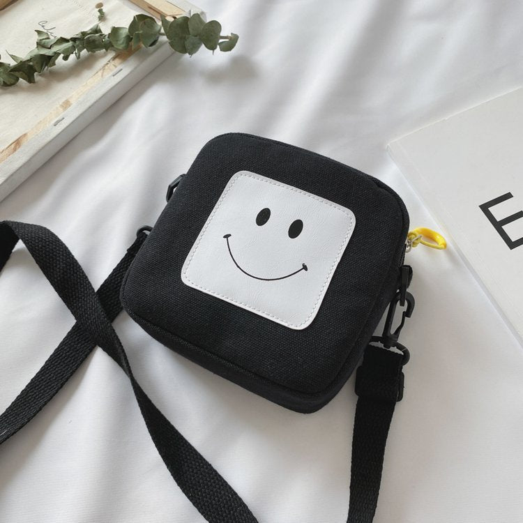 Wholesale Canvas Smiley Cute Messenger Bag JWE-SD-KR045