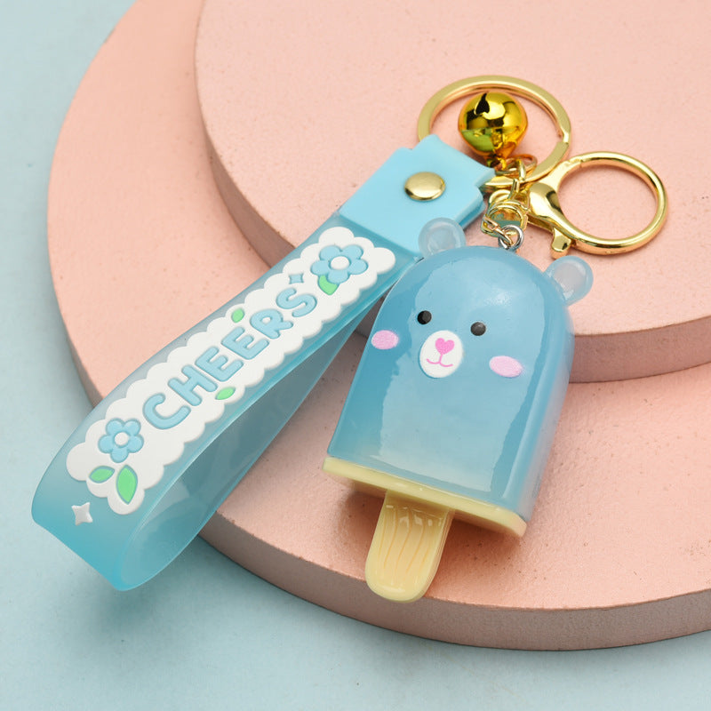 Wholesale cartoon ice cream pendant acrylic Keychains JWE-KC-WS008