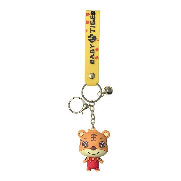 Wholesale Cartoon Tiger PVC Metal Keychains JWE-KC-JG-036
