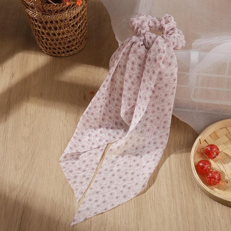 Wholesale color chiffon retro printing simulation tow hair ring JWE-HS-F300