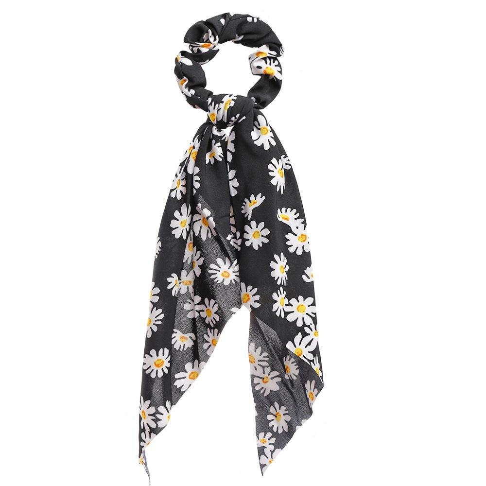 Wholesale color chiffon retro printing simulation tow hair ring JWE-HS-F300