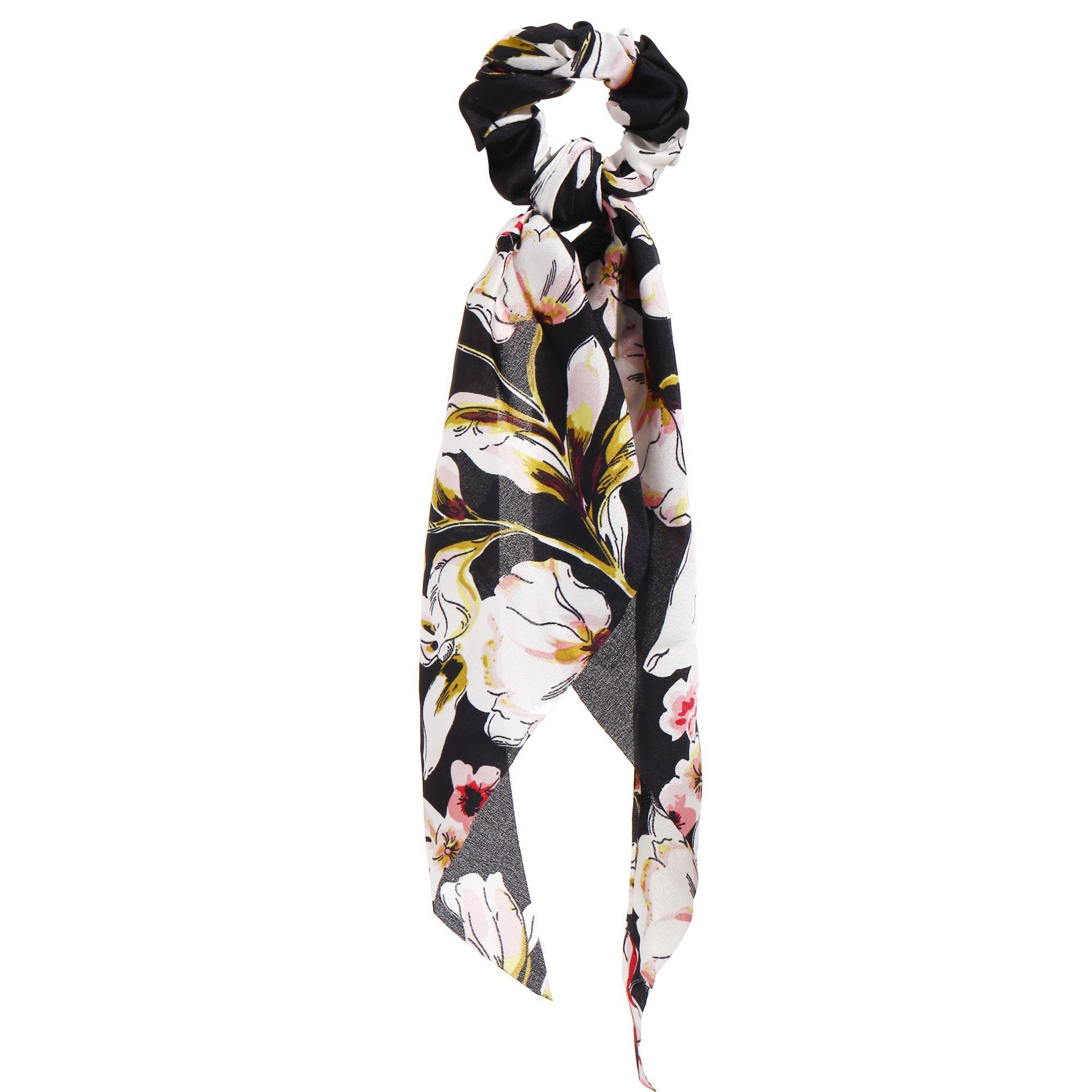 Wholesale color chiffon retro printing simulation tow hair ring JWE-HS-F300
