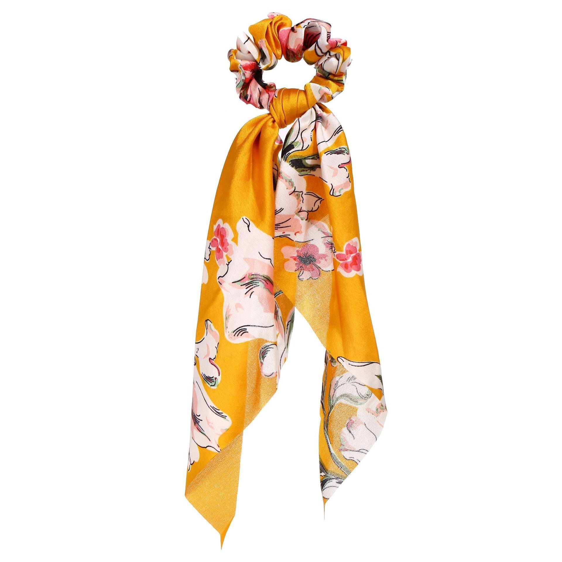 Wholesale color chiffon retro printing simulation tow hair ring JWE-HS-F300