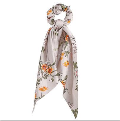 Wholesale color chiffon retro printing simulation tow hair ring JWE-HS-F300
