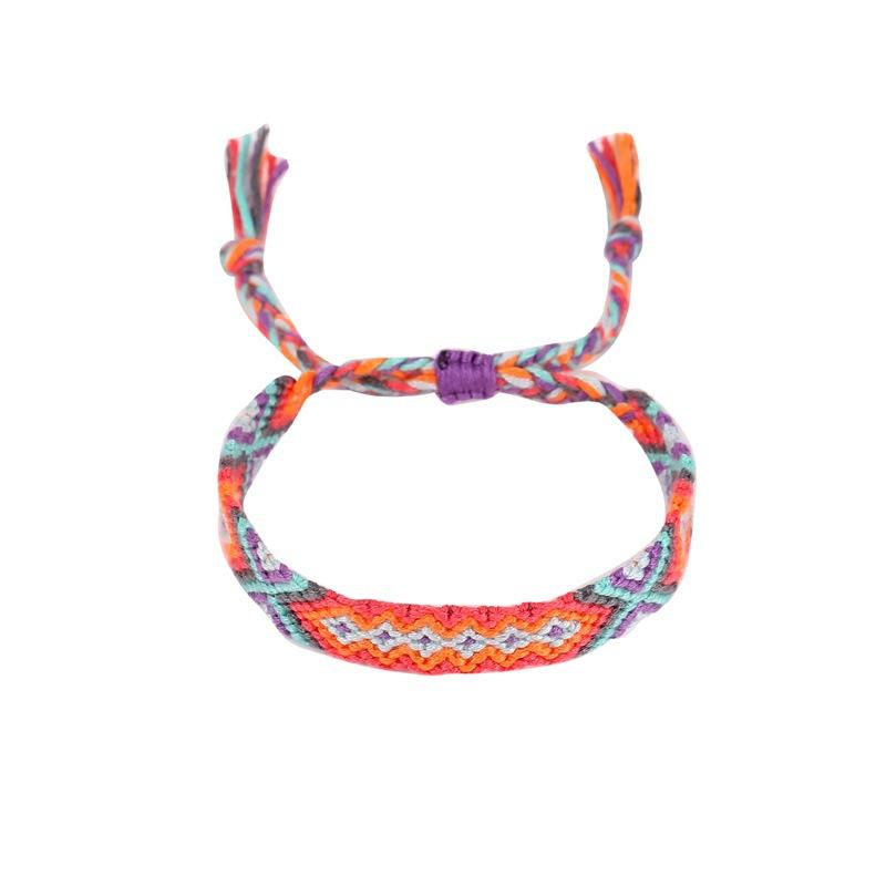 Wholesale color crystal color cotton line fabric bracelet JWE-BT-D484