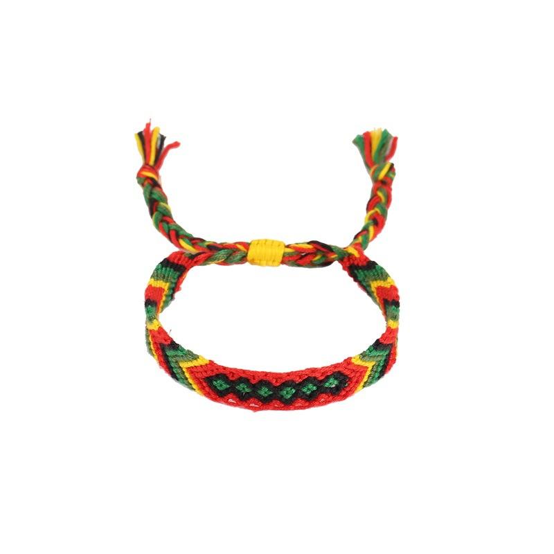 Wholesale color crystal color cotton line fabric bracelet JWE-BT-D484