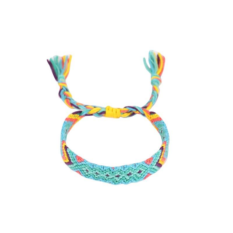 Wholesale color crystal color cotton line fabric bracelet JWE-BT-D484