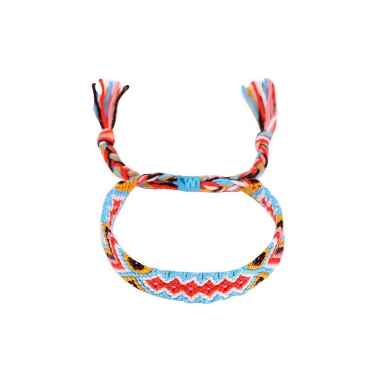 Wholesale color crystal color cotton line fabric bracelet JWE-BT-D484