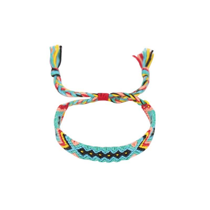 Wholesale color crystal color cotton line fabric bracelet JWE-BT-D484