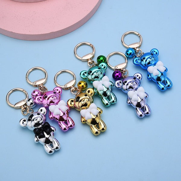 Wholesale color metal bear keychain JWE-KC-WS037