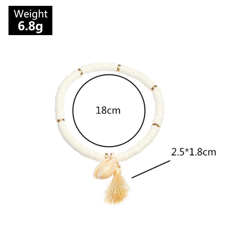 Wholesale color soft ceramic shell bracelets JWE-BT-e023