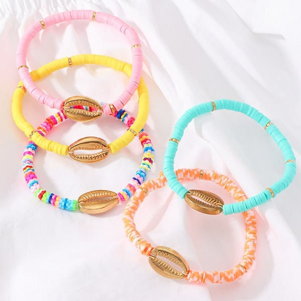 Wholesale color soft ceramic shell bracelets JWE-BT-e023