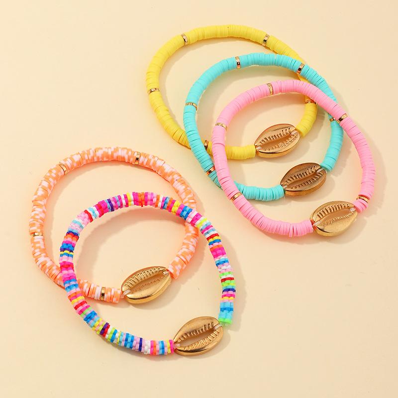 Wholesale color soft ceramic shell bracelets JWE-BT-e023