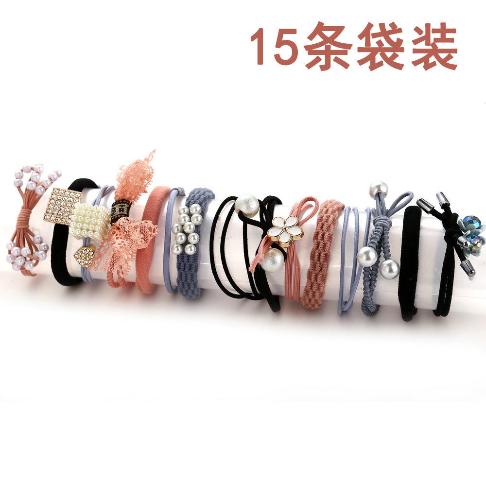 Wholesale color tie simple sen hair bands, rubber bands and hair ropes JWE-HS-F317