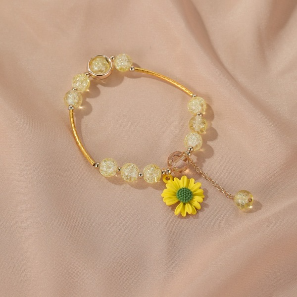 Wholesale colored alloy glass pop bead bracelet JWE-BT-D488