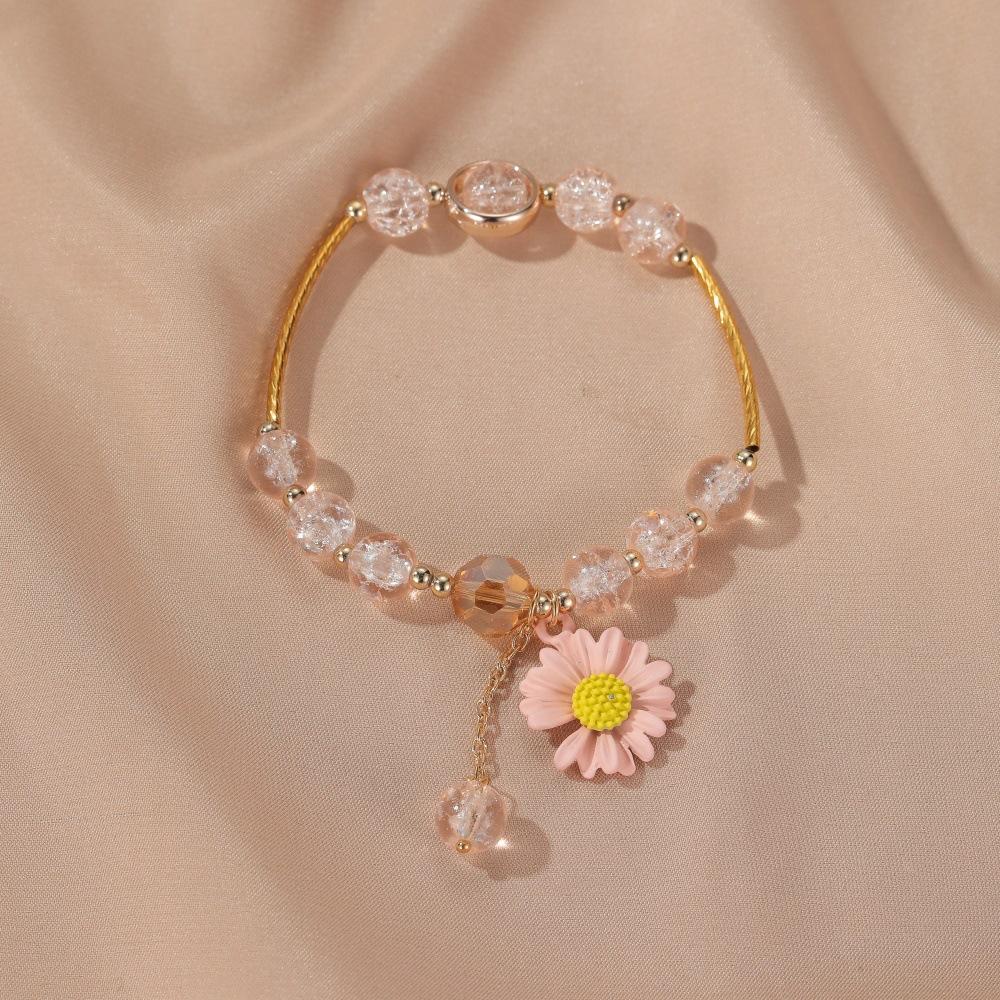Wholesale colored alloy glass pop bead bracelet JWE-BT-D488