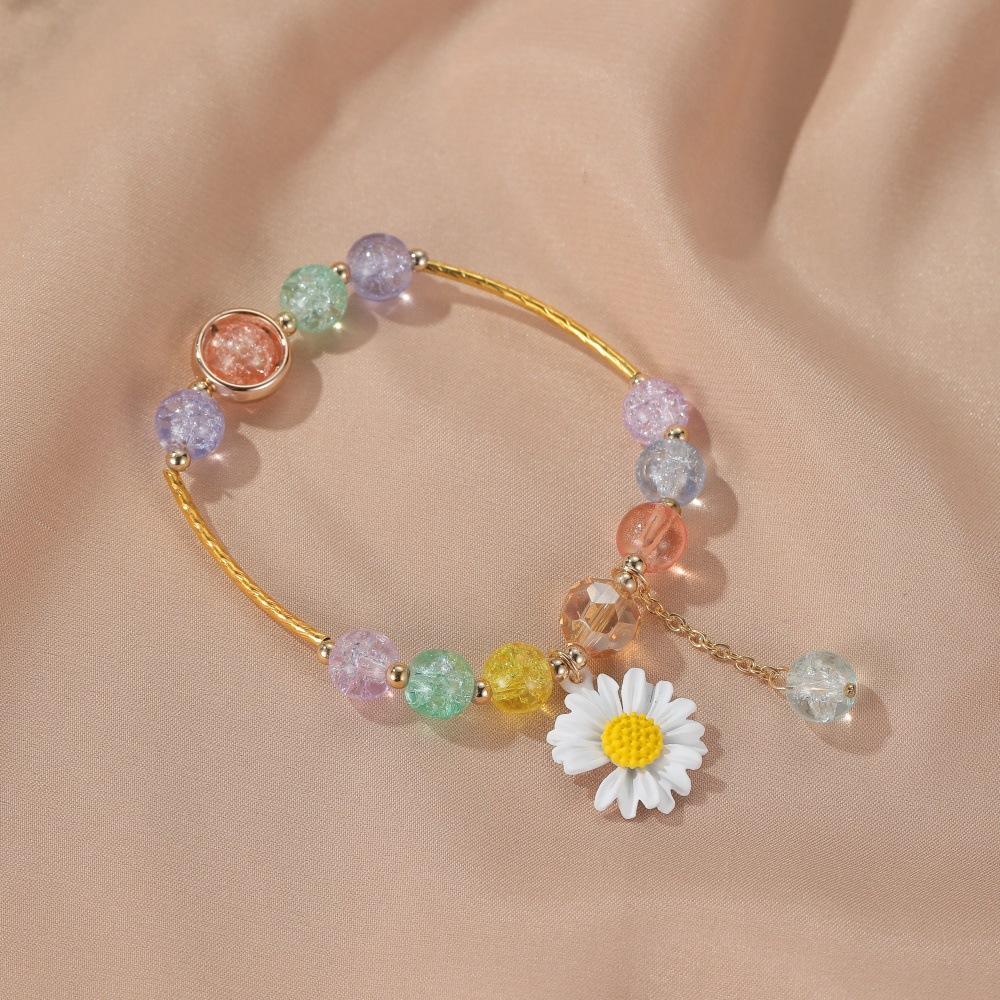 Wholesale colored alloy glass pop bead bracelet JWE-BT-D488