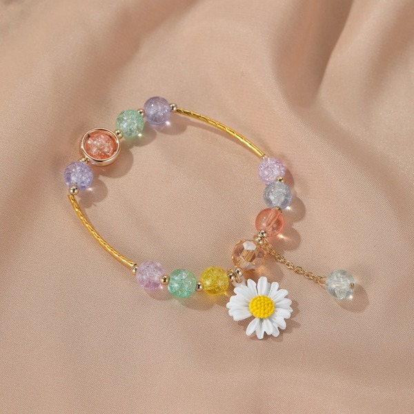 Wholesale colored alloy glass pop bead bracelet JWE-BT-D488