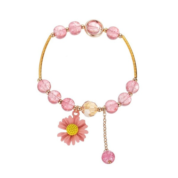 Wholesale colored alloy glass pop bead bracelet JWE-BT-D488