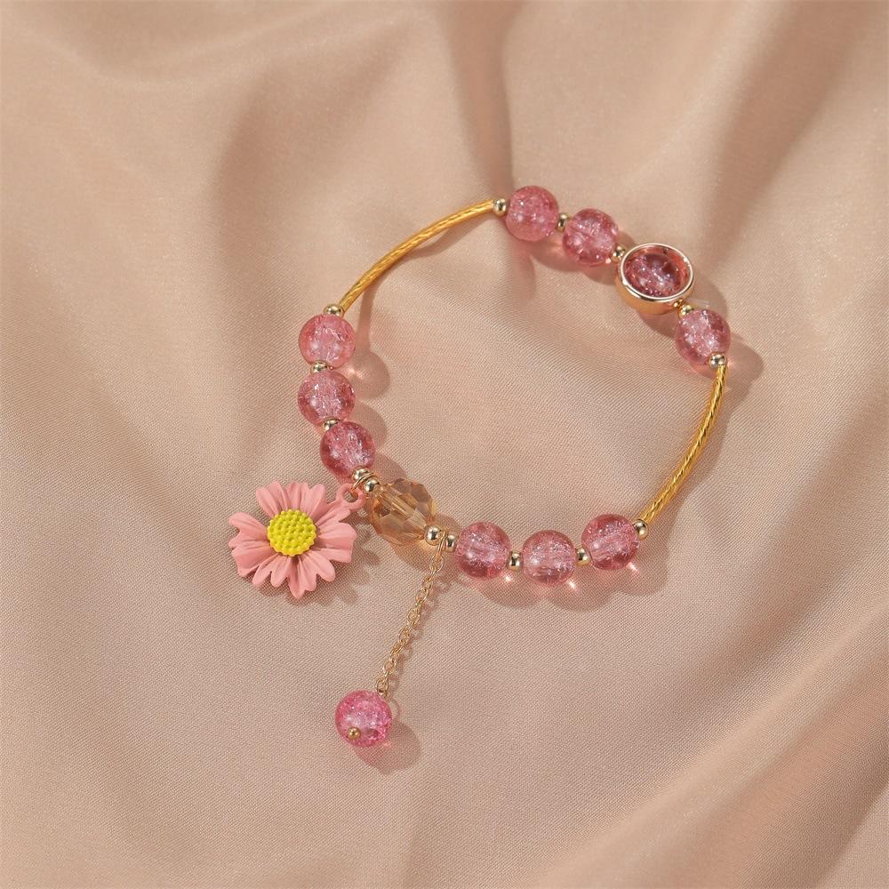 Wholesale colored alloy glass pop bead bracelet JWE-BT-D488