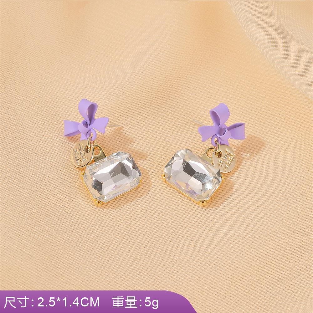 Wholesale colored crystal flower earrings JWE-ES-D522