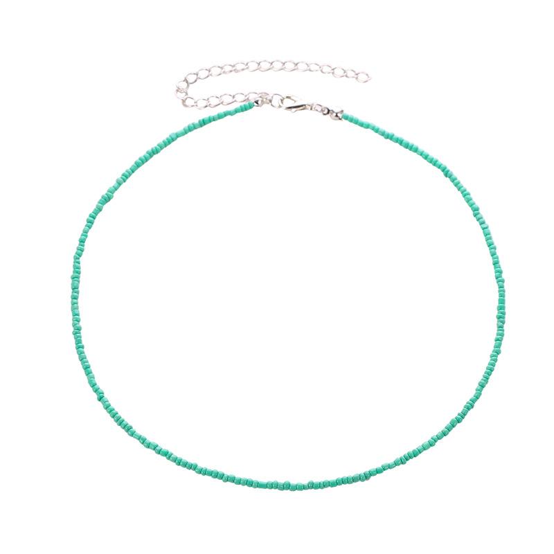 Wholesale colored milli beaded beaded necklace JWE-NE-A317