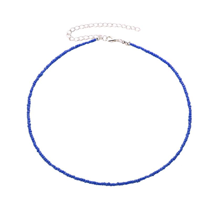 Wholesale colored milli beaded beaded necklace JWE-NE-A317