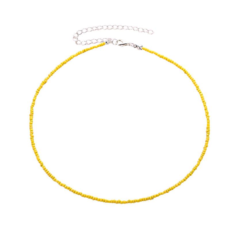 Wholesale colored milli beaded beaded necklace JWE-NE-A317