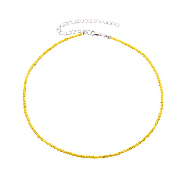 Wholesale colored milli beaded beaded necklace JWE-NE-A317