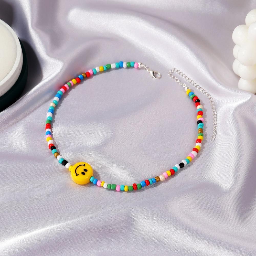 Wholesale colorful resin DIY cartoon beaded necklace JWE-NE-D586