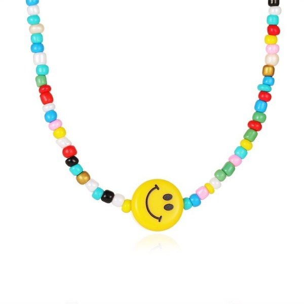 Wholesale colorful resin DIY cartoon beaded necklace JWE-NE-D586