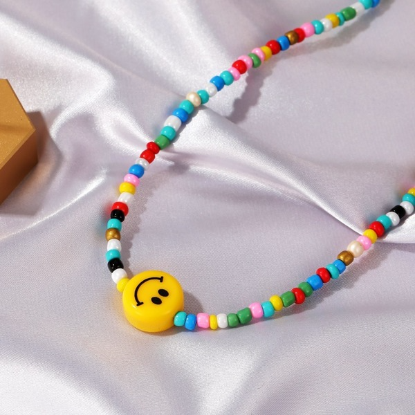 Wholesale colorful resin DIY cartoon beaded necklace JWE-NE-D586