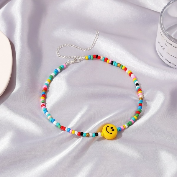 Wholesale colorful resin DIY cartoon beaded necklace JWE-NE-D586