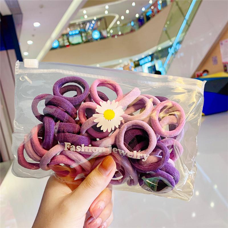 Wholesale colorful rubber band small daisy nylon towel loop Hair Scrunchies JWE-HS-F313