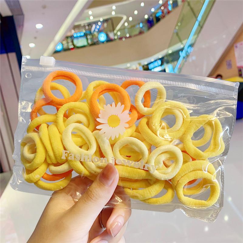 Wholesale colorful rubber band small daisy nylon towel loop Hair Scrunchies JWE-HS-F313