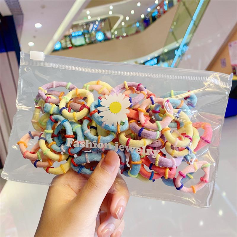Wholesale colorful rubber band small daisy nylon towel loop Hair Scrunchies JWE-HS-F313