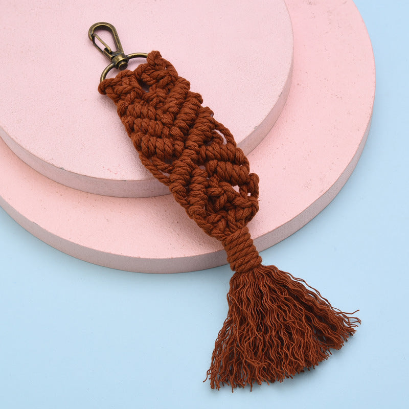 Wholesale Cotton Thread Tassel Pendant Knot Keychain JWE-KC-WS140
