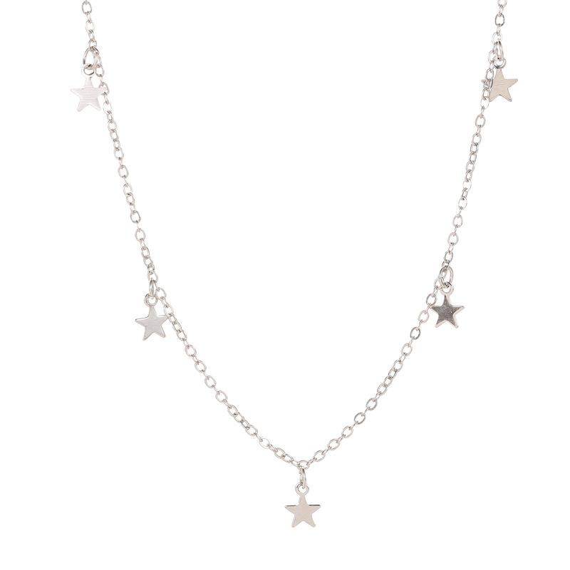 Wholesale gold alloy pentagram necklace JWE-NE-A305
