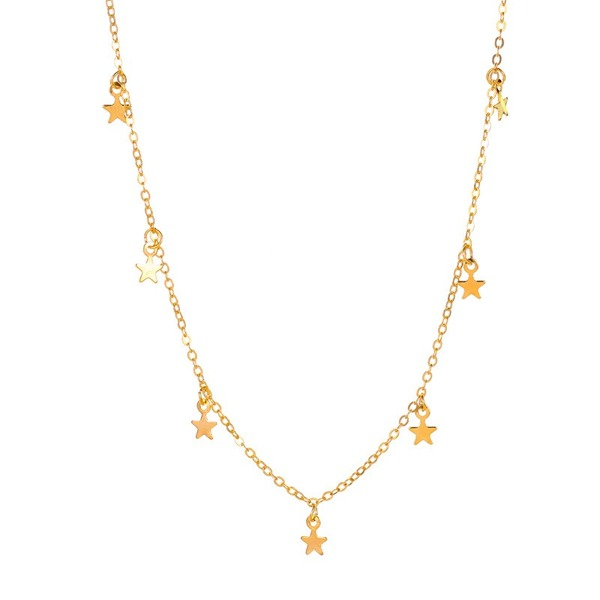 Wholesale gold alloy pentagram necklace JWE-NE-A305