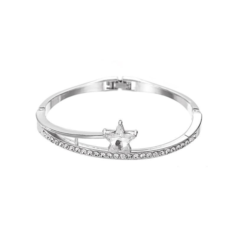 Wholesale gold alloy Pentagram Zircon Bracelet JWE-BT-D504
