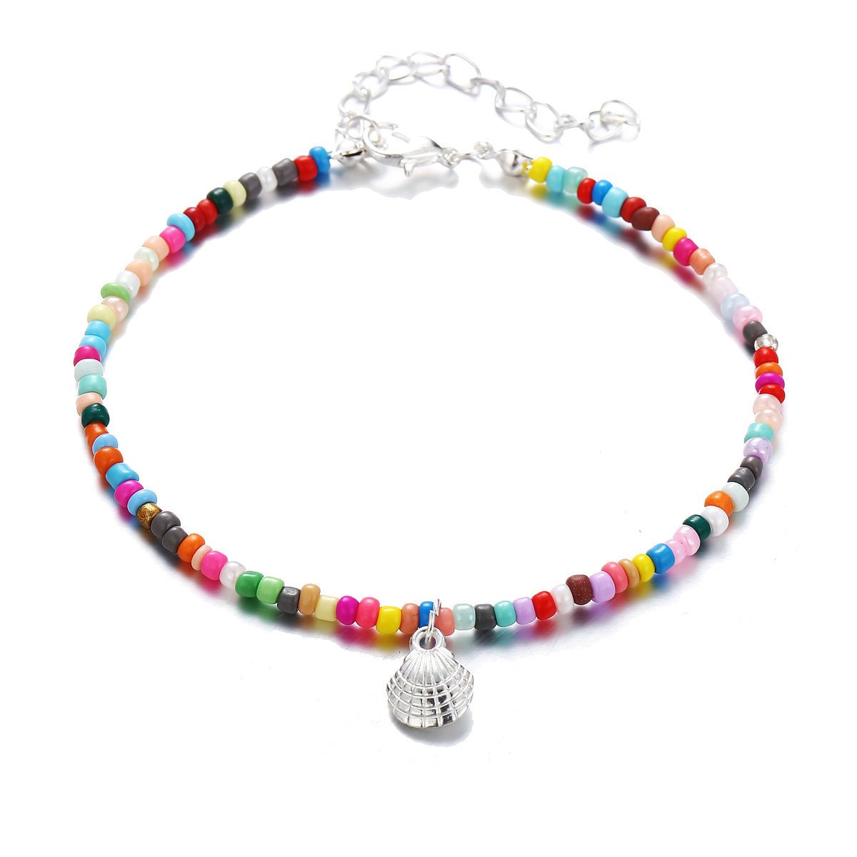Wholesale gold Bohemian style colorful Beaded Anklet JWE-AS-F326