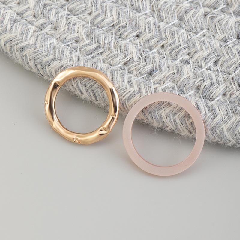 Wholesale hawksbill color alloy resin irregular ring JWE-RS-e067