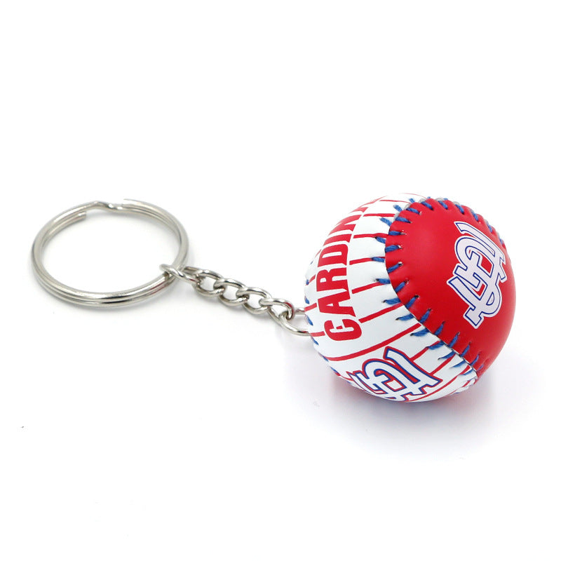 Wholesale leather baseball keychains JWE-KC-QLP016