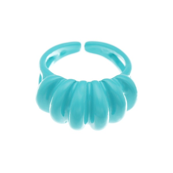 Wholesale macaroon candy color J metal irregular ring JWE-RS-e048