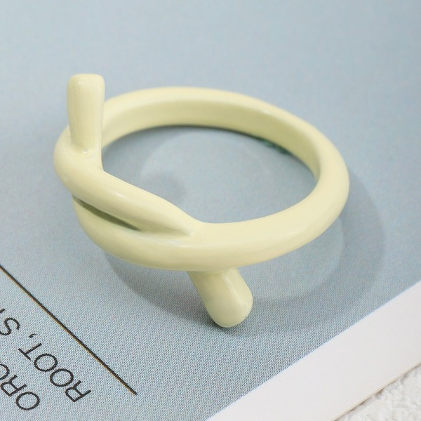 Wholesale macaroon candy color J metal irregular ring JWE-RS-e048