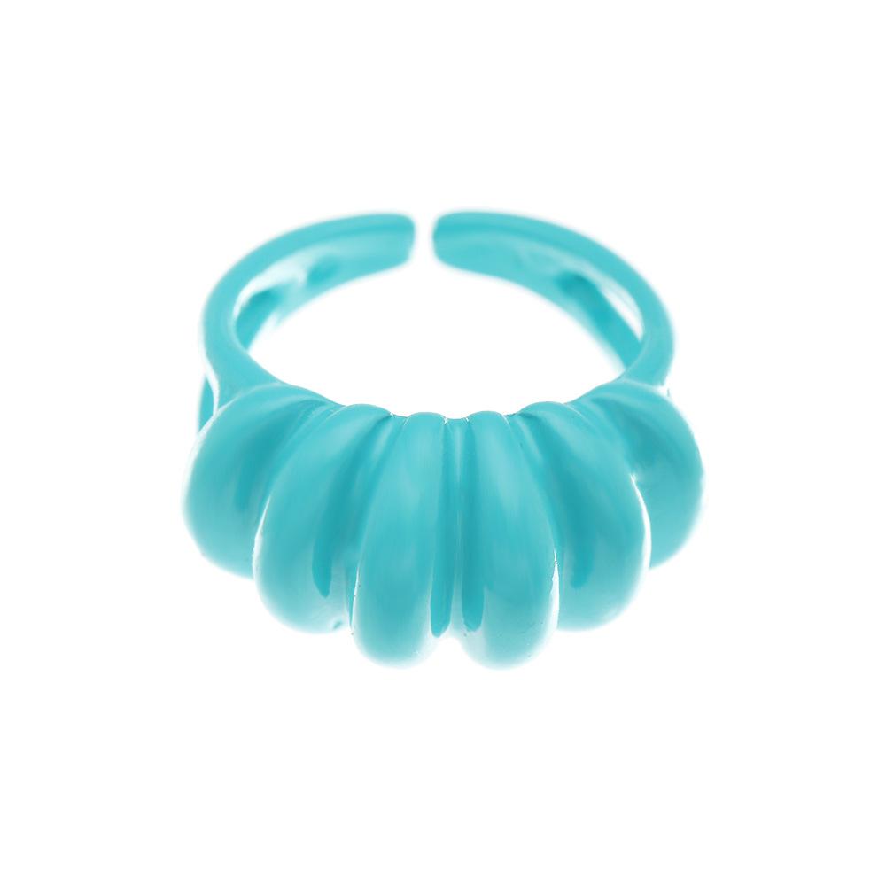 Wholesale macaroon candy color J metal irregular ring JWE-RS-e048